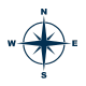 Modern compass logo for brand identity